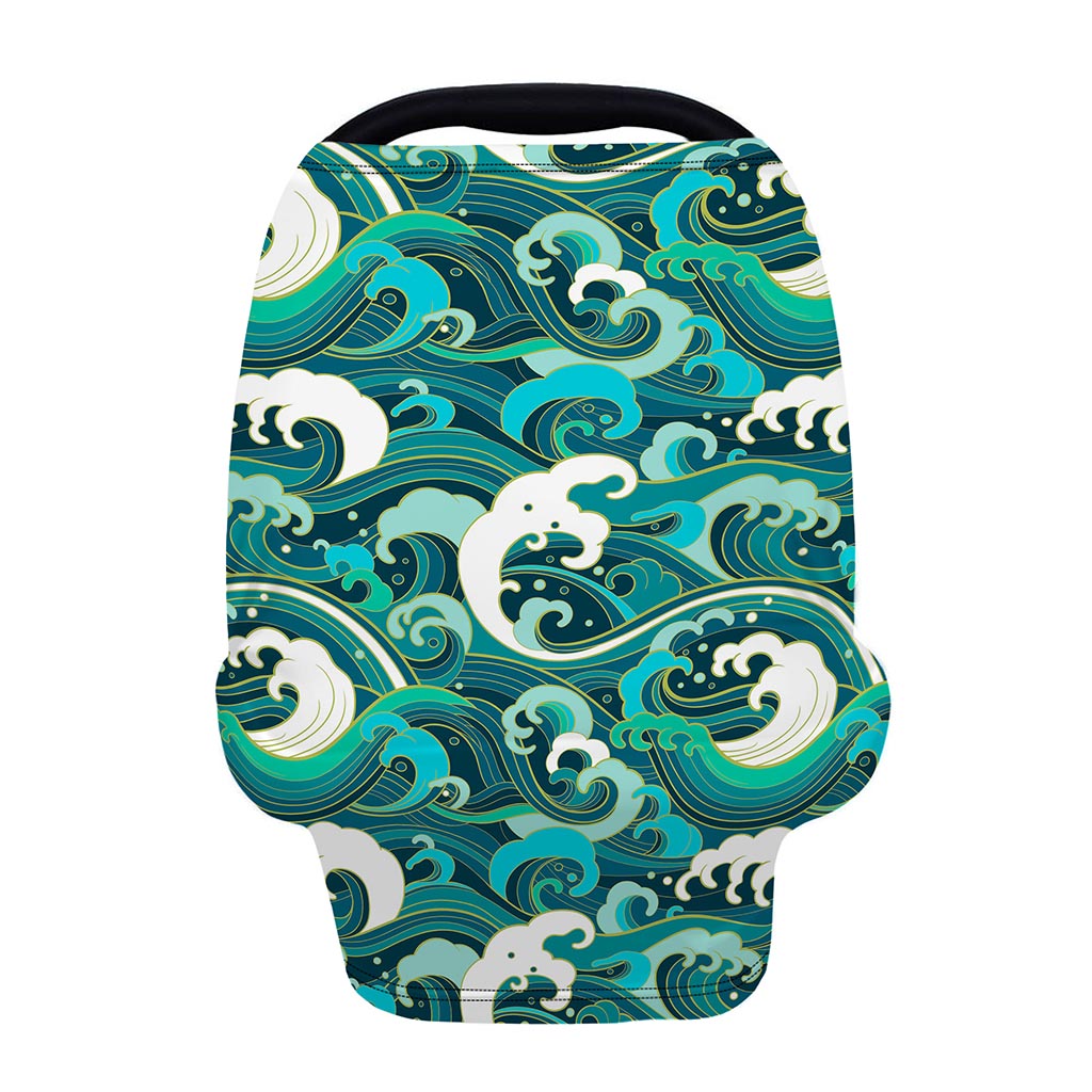 Deep Sea Wave Surfing Pattern Print Baby Seat Cover