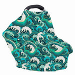 Deep Sea Wave Surfing Pattern Print Baby Seat Cover