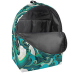 Deep Sea Wave Surfing Pattern Print Backpack
