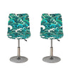 Deep Sea Wave Surfing Pattern Print Bar Stool Covers