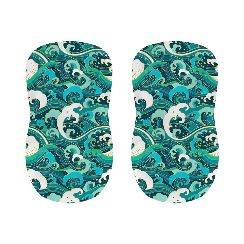 Deep Sea Wave Surfing Pattern Print Bar Stool Covers