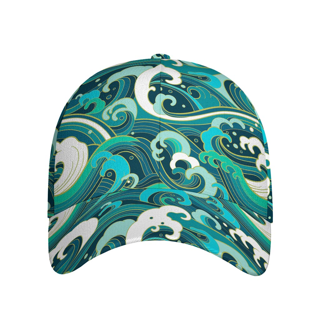 Deep Sea Wave Surfing Pattern Print Baseball Cap