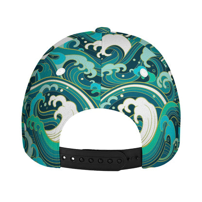 Deep Sea Wave Surfing Pattern Print Baseball Cap