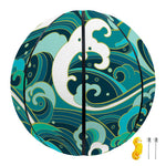 Deep Sea Wave Surfing Pattern Print Basketball