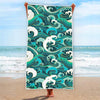 Deep Sea Wave Surfing Pattern Print Beach Towel