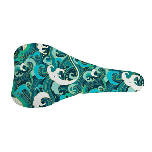 Deep Sea Wave Surfing Pattern Print Bicycle Seat Cover