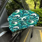 Deep Sea Wave Surfing Pattern Print Car Side Mirror Covers