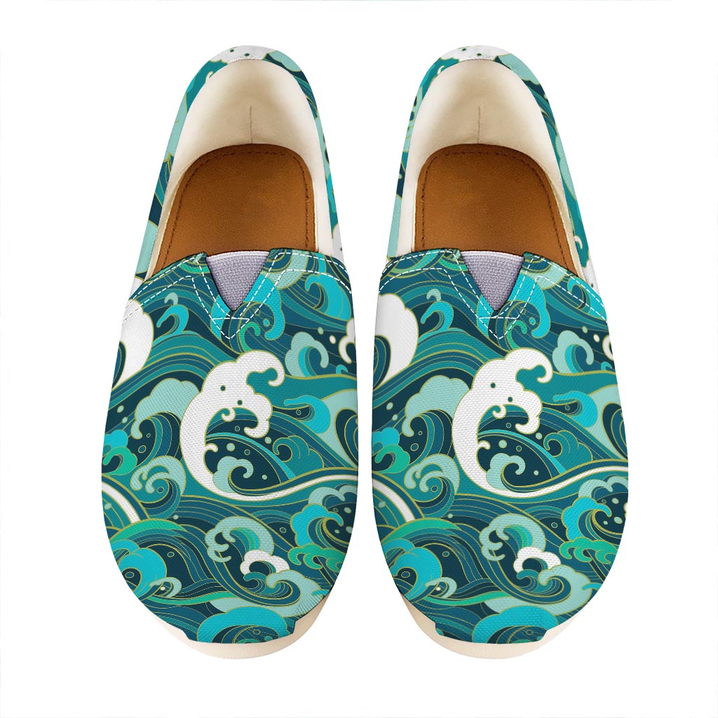 Deep Sea Wave Surfing Pattern Print Casual Shoes