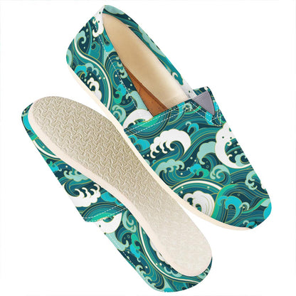Deep Sea Wave Surfing Pattern Print Casual Shoes