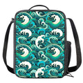 Deep Sea Wave Surfing Pattern Print Crossbody Lunch Bag