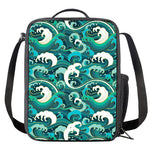 Deep Sea Wave Surfing Pattern Print Crossbody Lunch Bag
