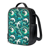 Deep Sea Wave Surfing Pattern Print Crossbody Lunch Bag