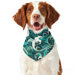 Deep Sea Wave Surfing Pattern Print Dog Bandana