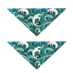 Deep Sea Wave Surfing Pattern Print Dog Bandana
