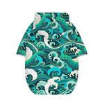 Deep Sea Wave Surfing Pattern Print Dog Zip Up Hoodie