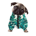 Deep Sea Wave Surfing Pattern Print Dog Zip Up Jacket
