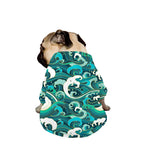 Deep Sea Wave Surfing Pattern Print Dog Zip Up Jacket