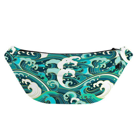 Deep Sea Wave Surfing Pattern Print Fanny Pack