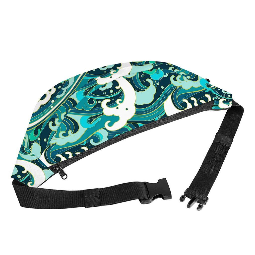 Deep Sea Wave Surfing Pattern Print Fanny Pack