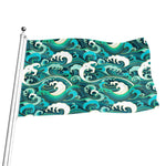 Deep Sea Wave Surfing Pattern Print Flag