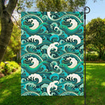 Deep Sea Wave Surfing Pattern Print Garden Flag