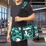 Deep Sea Wave Surfing Pattern Print Gym Bag