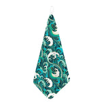 Deep Sea Wave Surfing Pattern Print Hand Towel