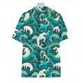 Deep Sea Wave Surfing Pattern Print Hawaiian Shirt