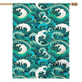 Deep Sea Wave Surfing Pattern Print House Flag