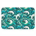 Deep Sea Wave Surfing Pattern Print Indoor Door Mat