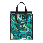 Deep Sea Wave Surfing Pattern Print Insulated Lunch Tote