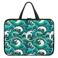 Deep Sea Wave Surfing Pattern Print Laptop Sleeve With Handle