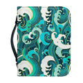 Deep Sea Wave Surfing Pattern Print Leather Bible Cover