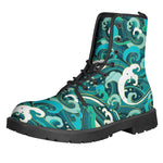 Deep Sea Wave Surfing Pattern Print Backpack