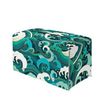 Deep Sea Wave Surfing Pattern Print Leather Tissue Box Cover