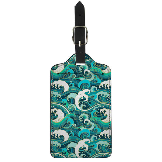 Deep Sea Wave Surfing Pattern Print Luggage Tag