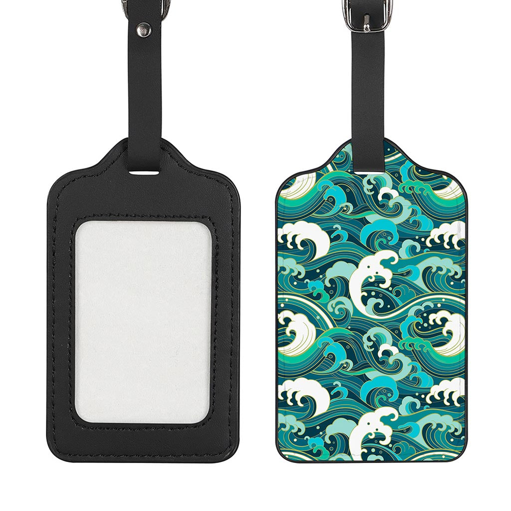 Deep Sea Wave Surfing Pattern Print Luggage Tag