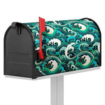 Deep Sea Wave Surfing Pattern Print Mailbox Cover