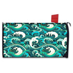 Deep Sea Wave Surfing Pattern Print Mailbox Cover