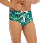 Deep Sea Wave Surfing Pattern Print Men's Briefs