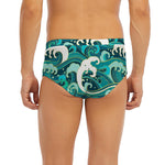 Deep Sea Wave Surfing Pattern Print Men's Briefs