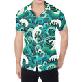 Deep Sea Wave Surfing Pattern Print Men's Shirt