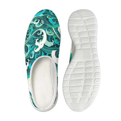 Deep Sea Wave Surfing Pattern Print Mesh Casual Shoes