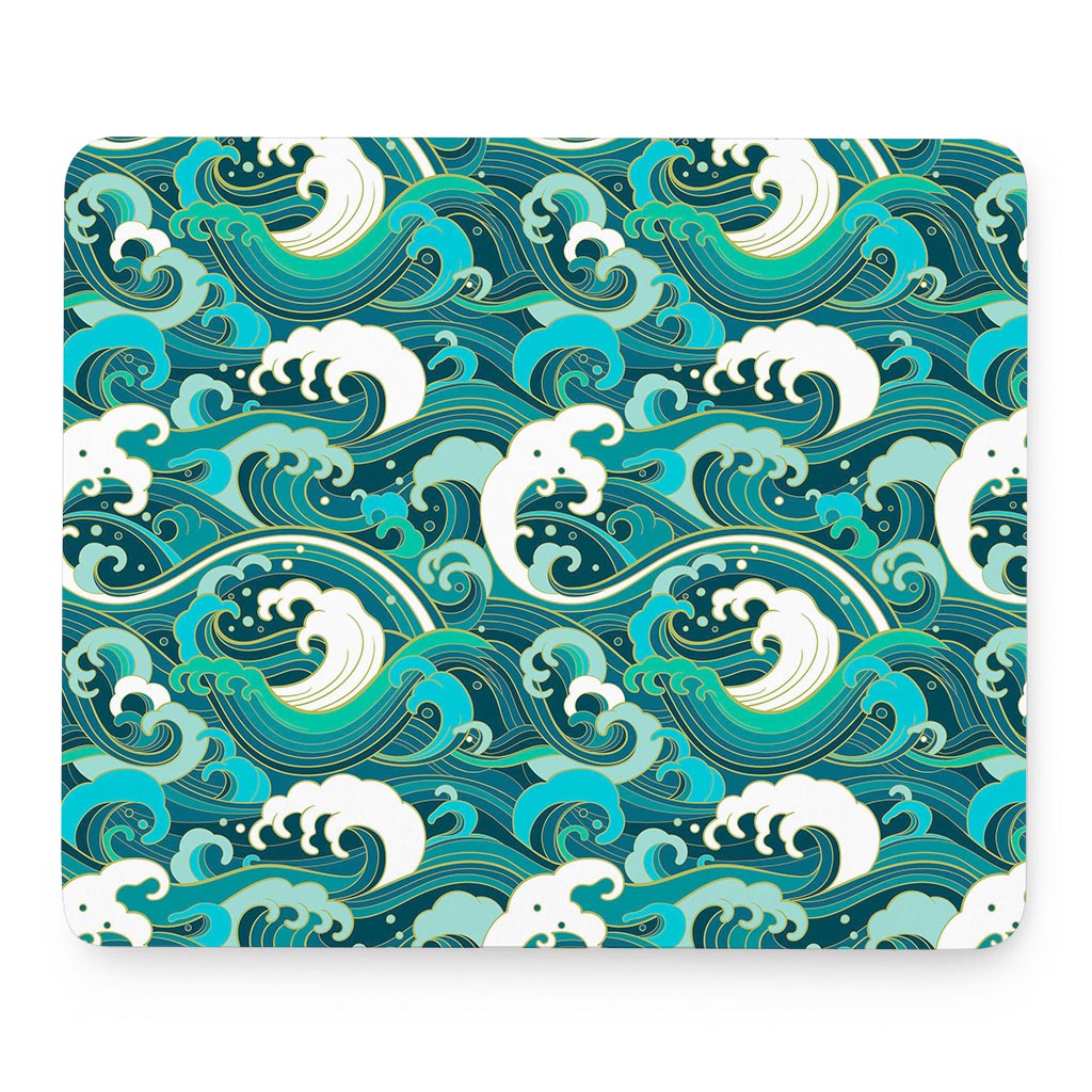 Deep Sea Wave Surfing Pattern Print Mouse Pad