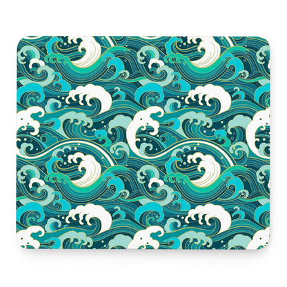 Deep Sea Wave Surfing Pattern Print Mouse Pad