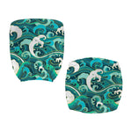 Deep Sea Wave Surfing Pattern Print Office Chair Cover