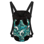 Deep Sea Wave Surfing Pattern Print Pet Carrier Backpack