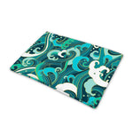Deep Sea Wave Surfing Pattern Print Pet Cooling Mat Cover