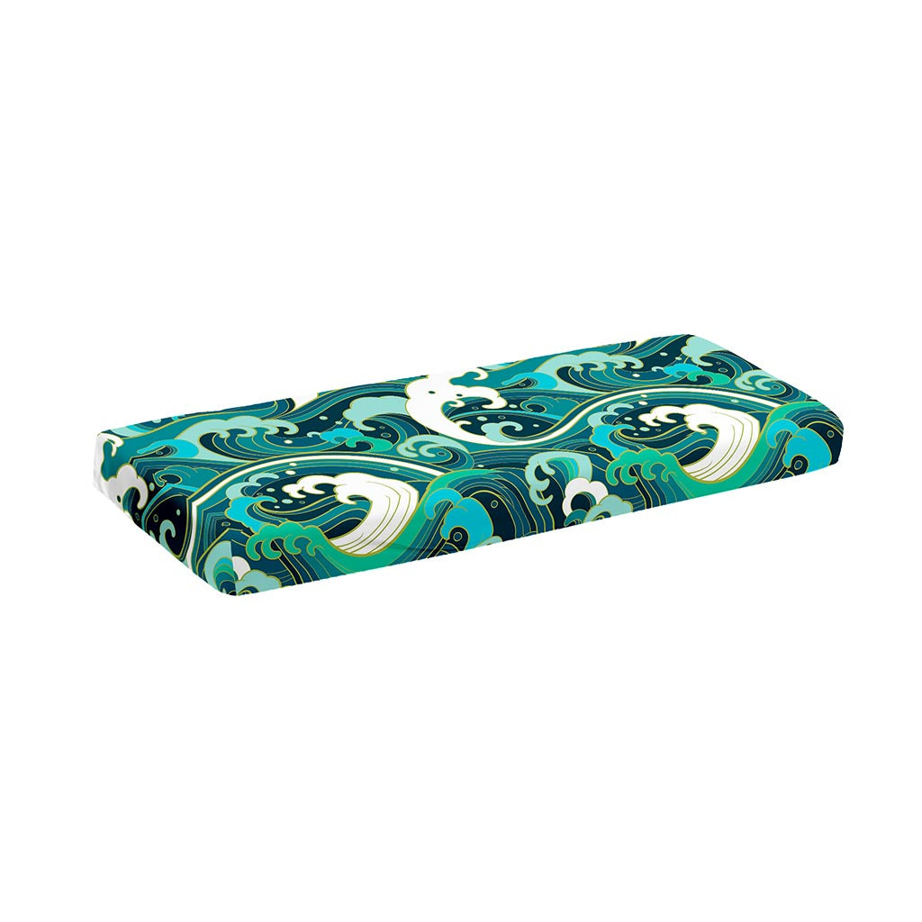 Deep Sea Wave Surfing Pattern Print Piano Keyboard Cover