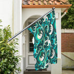 Deep Sea Wave Surfing Pattern Print Polyester Flag